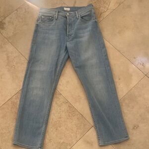 MOTHER Women’s Straight Jeans in Light Blue